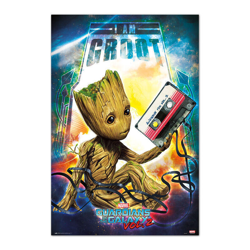 Poster Groot Guardianes Galaxia 2 Marvel