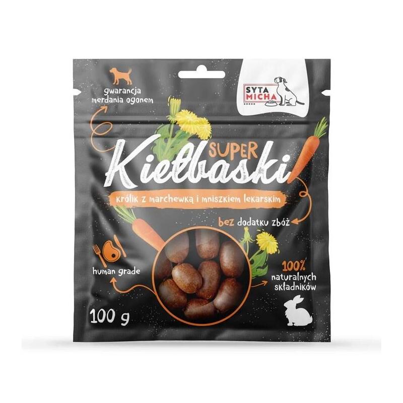 Syta Micha Premio Perros Great Sausages With Rabbit, Carrot And Dandelion 100G