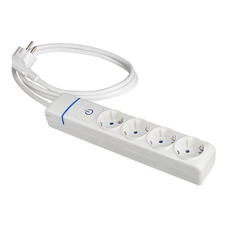 Solera Prolongador With 4 Sockets 2P + T, 16A 250V With Switch Luminoso. 1.5M Cable H05VV-F 3G1,5MM². 8014PIL