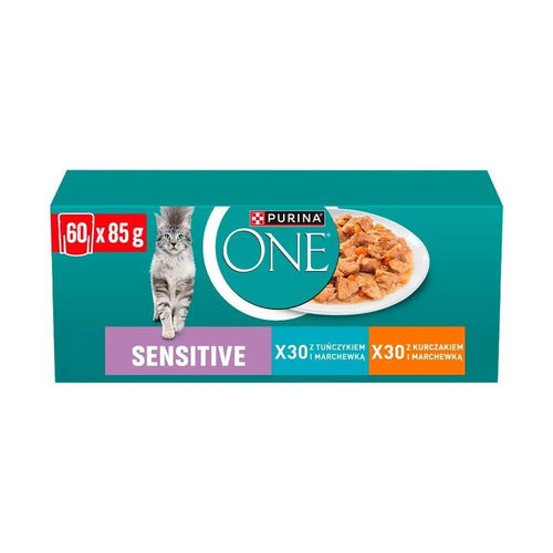 Purina One Sensitive Cat Gigmvchkn&crt 60X85G — image 1