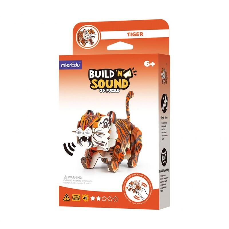 Puzzle 3D Mieredu Buduj I Sluchaj - Tygrys