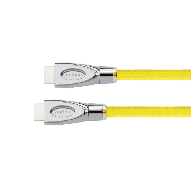 Python Hdmi« 2.0 Cable 4K2K Mesh Nailon Yellow 0,5M