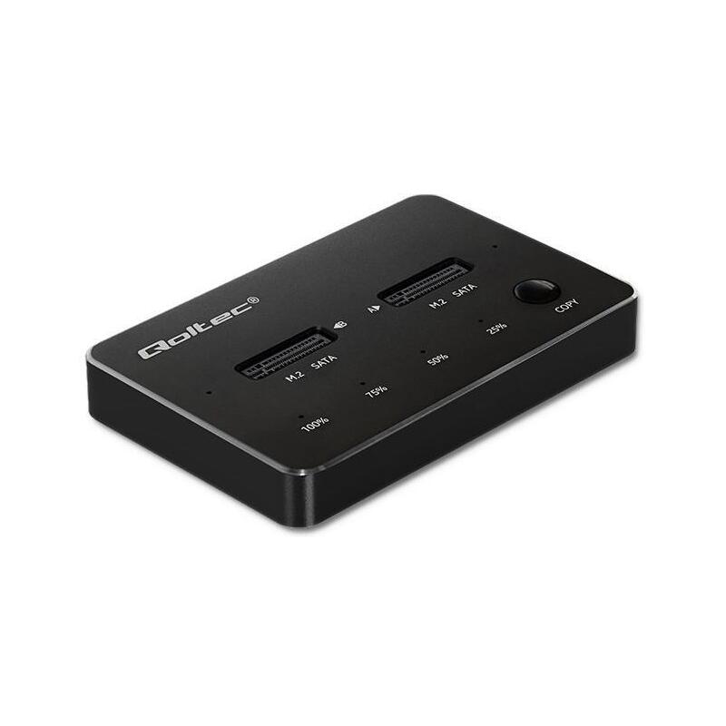 Qoltec 50310 Drive Docking Station 2X SSD M.2 SATA Ngff USB Type C