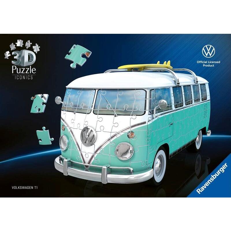 Ravensburger 3D Puzzle Iconics: Volkswagen T1 - Chrome Edition 12008077