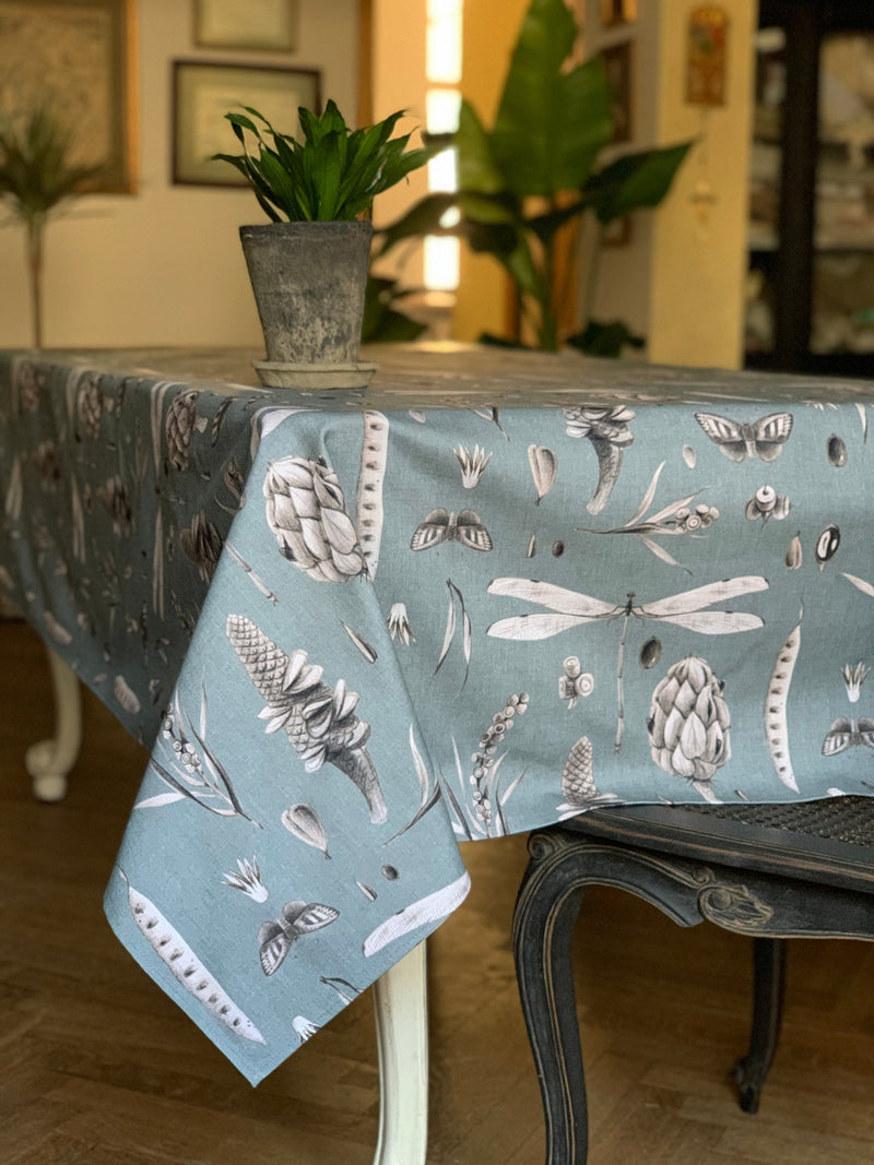 Rectangular Tablecloth - Seeds Aqua
