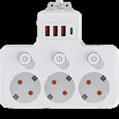 Power Strip Plugs 6 Sockets With Switches Individuales — image 1