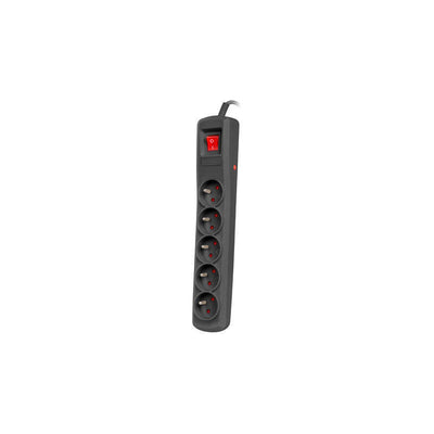 Power Strip Protector Contra Sobretensiones Bercy 400 3M (5 Plugs Black — image 1