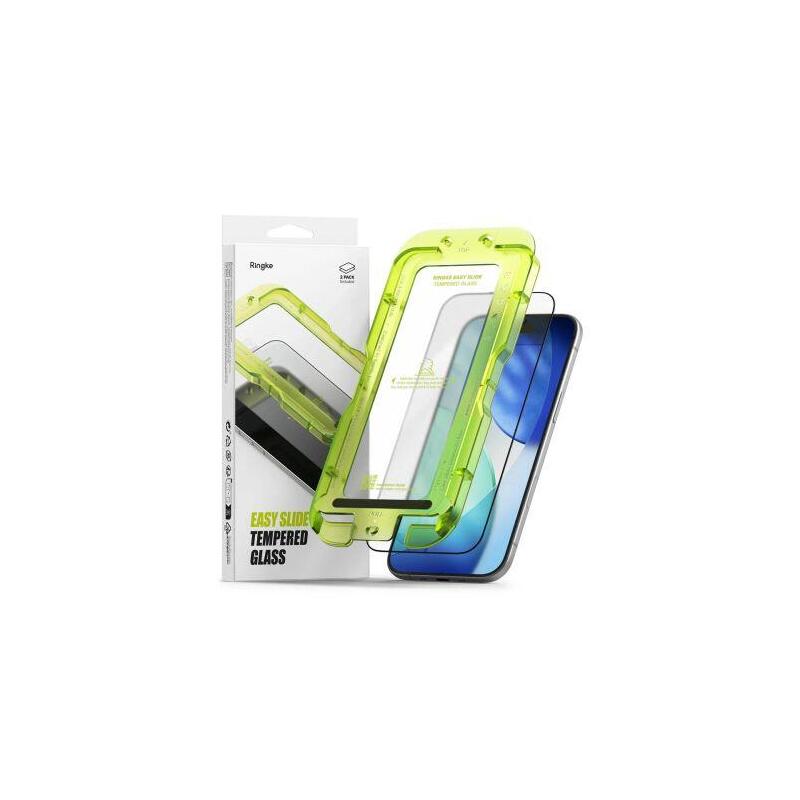 Ringke Iphone Air Screen Protector Premium Easy Slide Tempered Glass 9H With Installation Jig (2PCS) Transpare