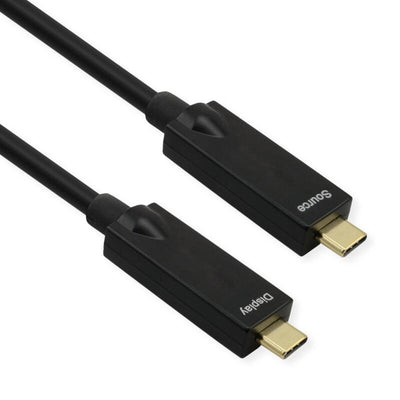 Roline USB 3.2 Gen 2 Cable Aoc, C-c, M M, 10GBIT S, 4K60HZ, Pd (power Delivery) 60W, Black 15M — image 1