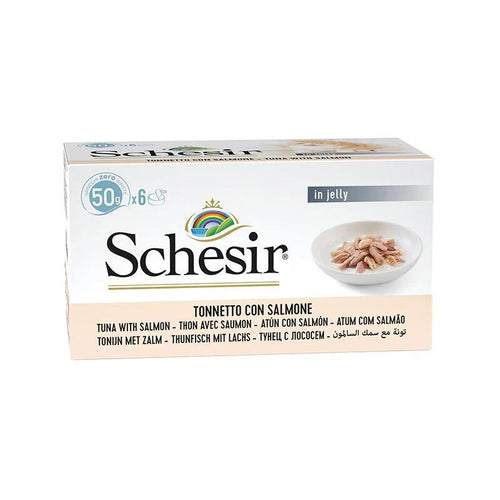 Schesir Tuna With Salmon In Jelly - Wet Cat Food - 6X50G — image 1