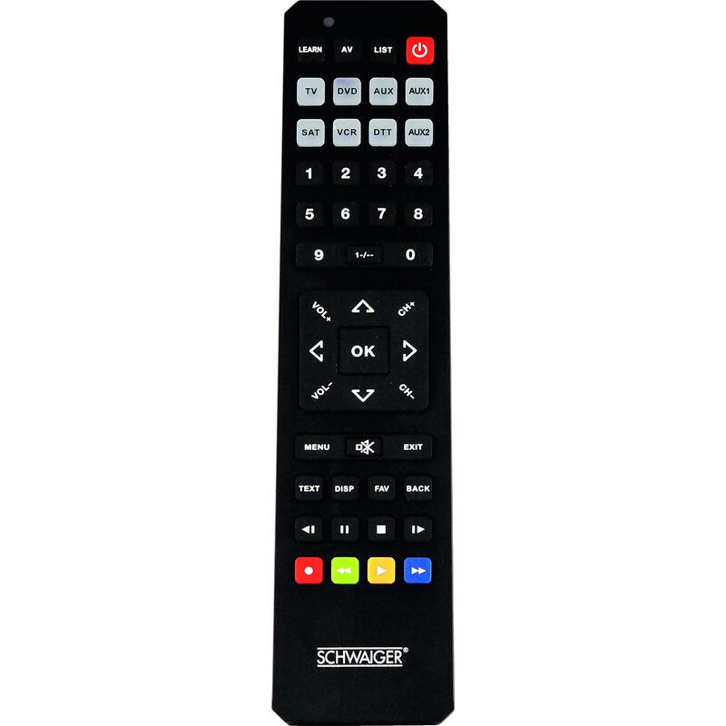 Schwaiger Remote Control 8 In 1 Vorprogrammiert Black