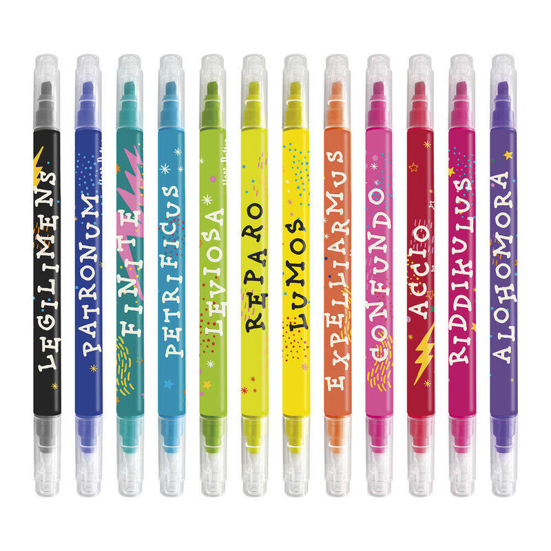 Set 12 Markers Borrables Hechizos Harry Potter
