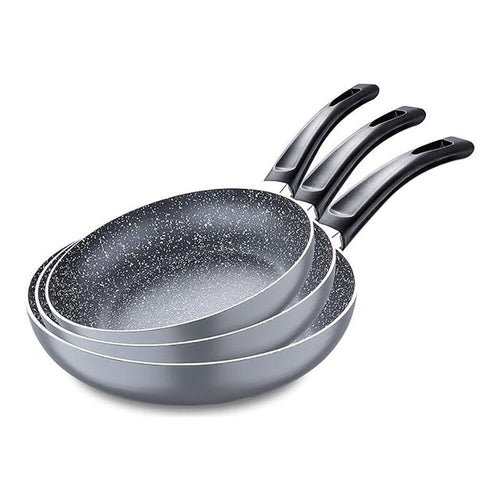 San Ignacio Set 3 Sartenes (16 + 20 + 24CM) Aluminium Prensado, Apto Inducción, Navy Black, — image 1