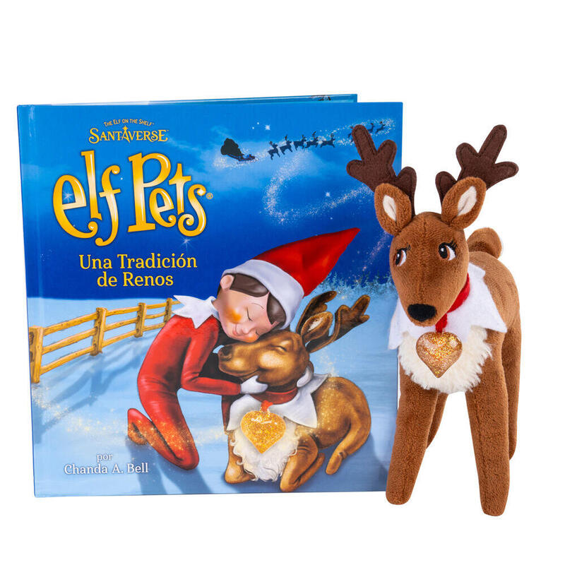 Set Cuento + Plush Toy Reno Elf Pets Spanish