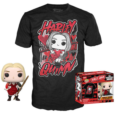 Set Figure Pop & Tee DC Comics Escuadron Suicida Harley Quinn Size L — image 1