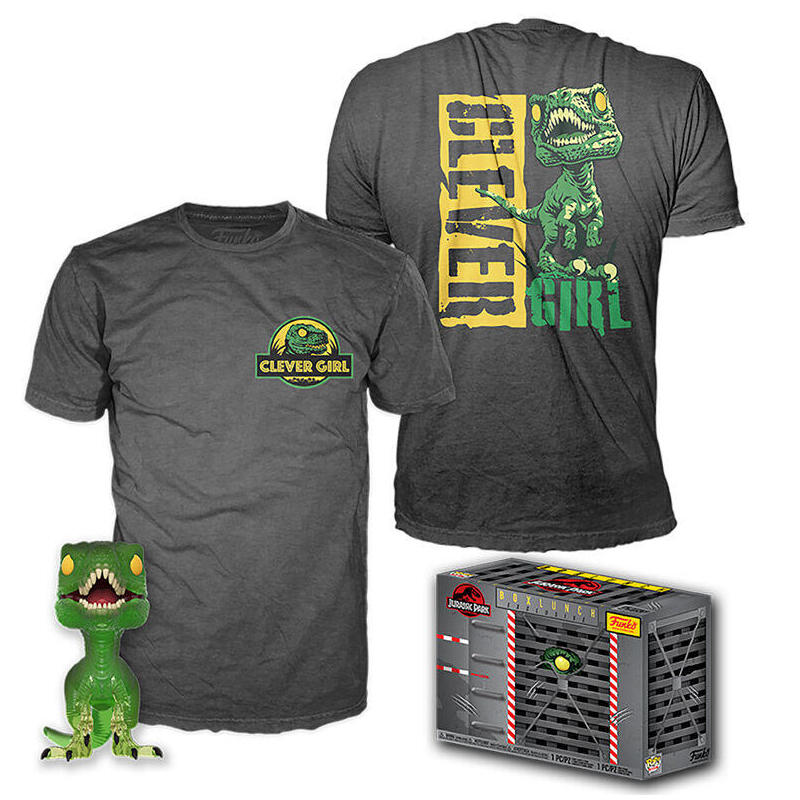 Set Figure Pop & Tee Jurassic Park Velociraptor Exclusive Size S