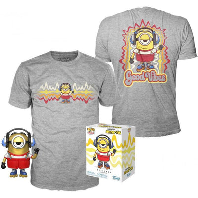 Set Figure Pop & Tee Minions Roller Skating Stuart Metallic Exclusive Size XL — image 1