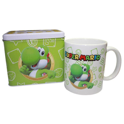 Nintendo Set Mug + Hucha Yoshi Super Mario Bros — image 1
