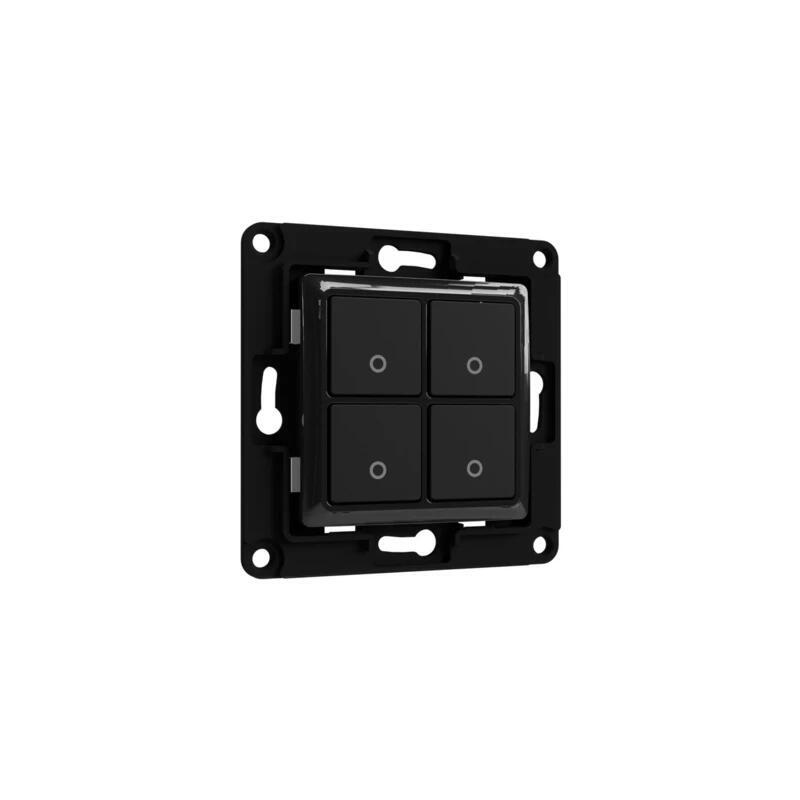 Shelly Wall Switch 4, Pulsador Black 206440