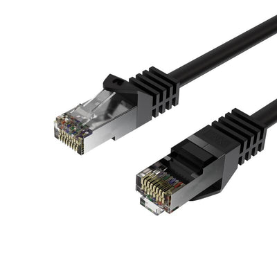 Shiverpeaks RJ45 Network Cable S FTP CAT.7, Pur, Black 1M — image 1