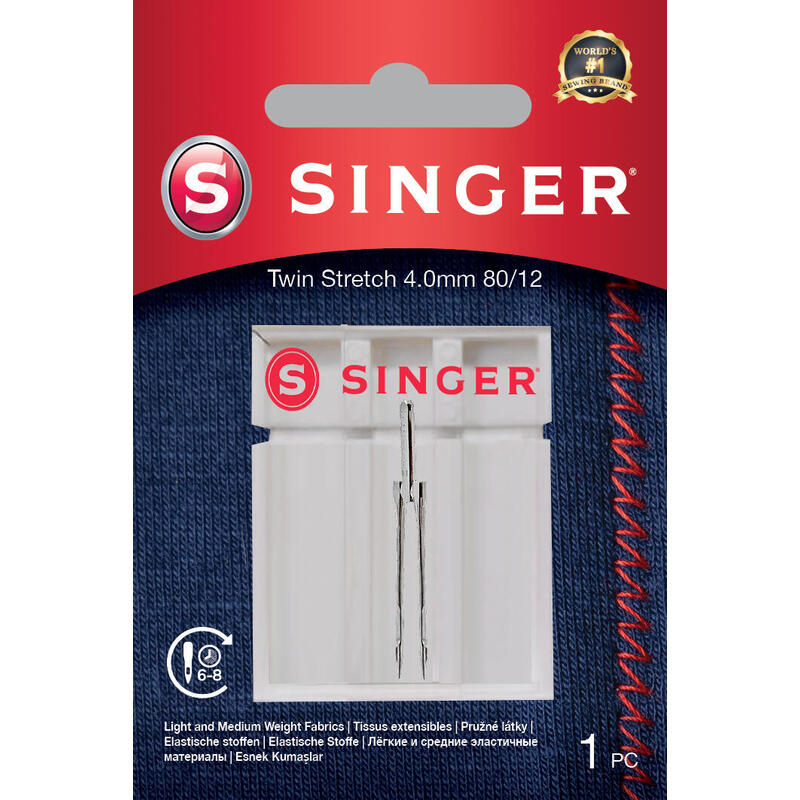 Singer Twin Stretch Ndl 4.0 80 12 1PK (decorative)