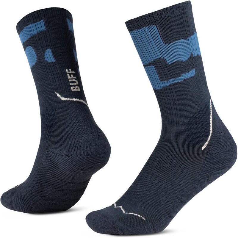 Buff Skarpetki Merino Mw Crew Socks MWC2 Night Blue L