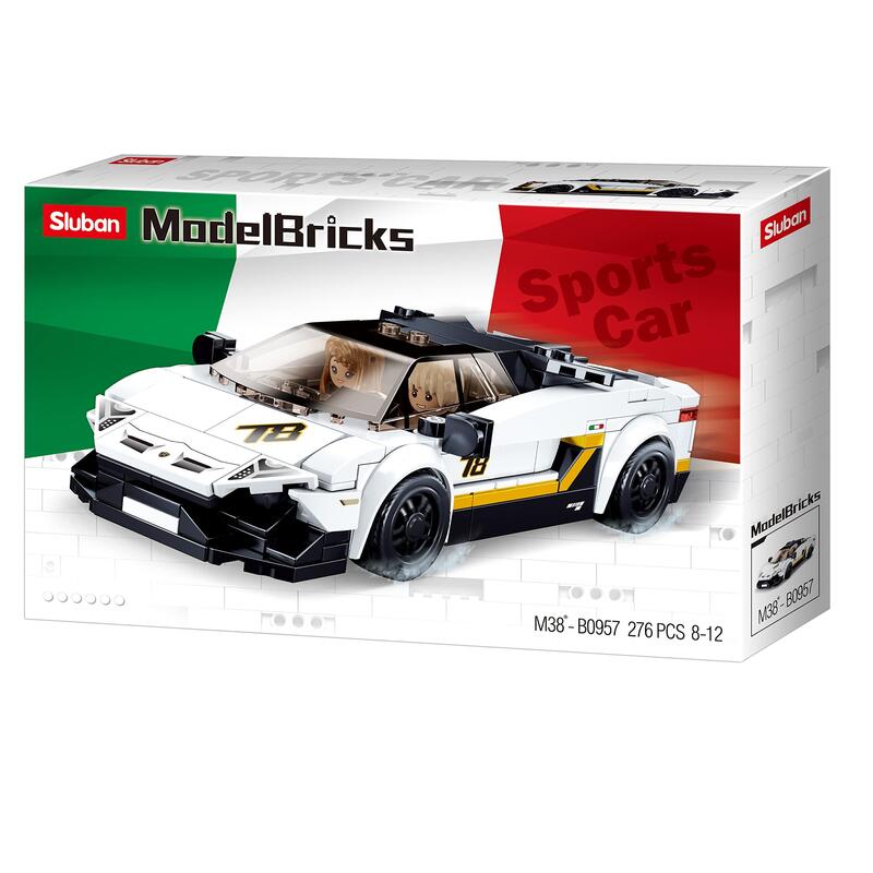 Sluban Modelbricks White Italienischer Sportwagen M38-B0957
