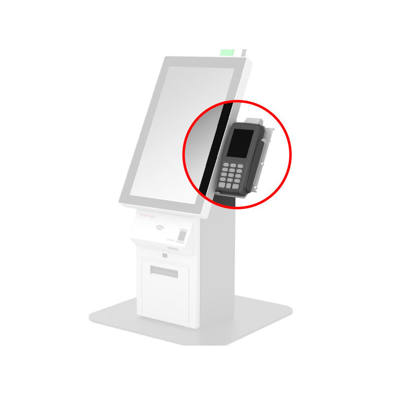 Stand Metallic Side Terminals Datáfono Verifone VX820 Or P400 And Pax A35 Kioskos Posiflex Ek Mercury Series.