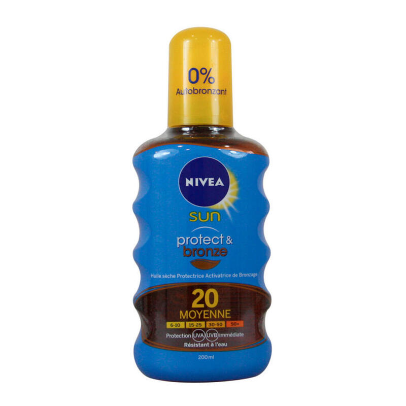 Nivea Spray Oil Solar Sun Factor 20 Protege And Hidrata 200ML Nivea