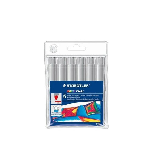 Staedtler Noris Jumbo 340 Pack 6 Markers Jumbo - Punta Fibre - Trazo 3MM - Cover Ventilada - Grey — image 1