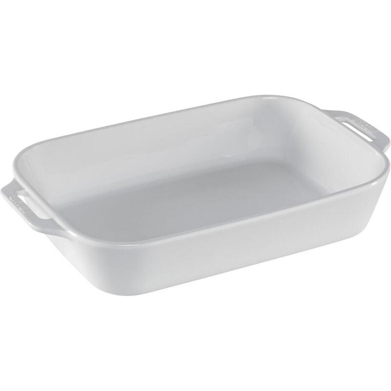 Staub Plate Rectangular Ceramic White 34X24CM
