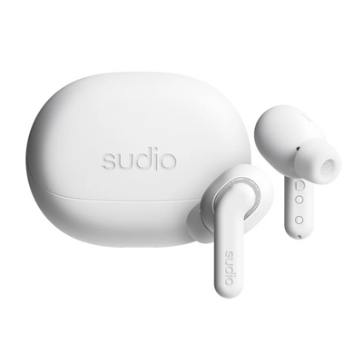 Sudio E4 Pro True Wireless Earbuds, White — image 1
