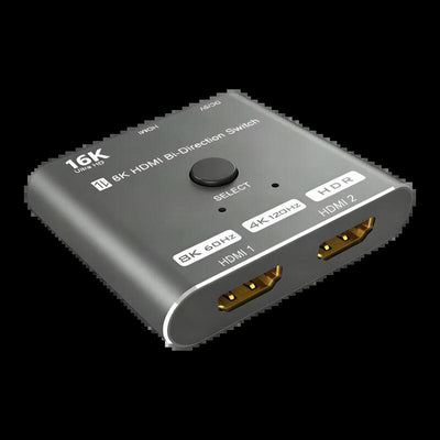 Switch HDMI Desconocida 2.1 Bidireccional 2 Ports Grey 48Gbps — image 1