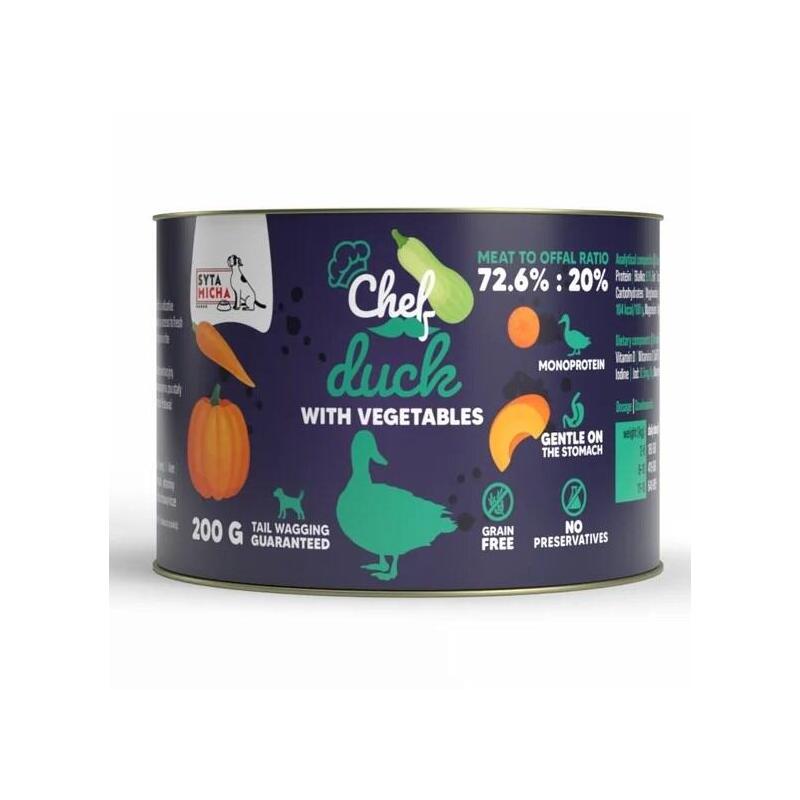 Syta Micha Chef Duck With Vegetables Mono - Comida Húmeda Perros - 200G