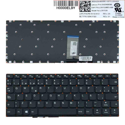 Keyboard Laptop Lenovo Yoga 310-11 310-11IAP 710-11 710-11IKB 710-11ISK Black WIN8 Without Frame — image 1