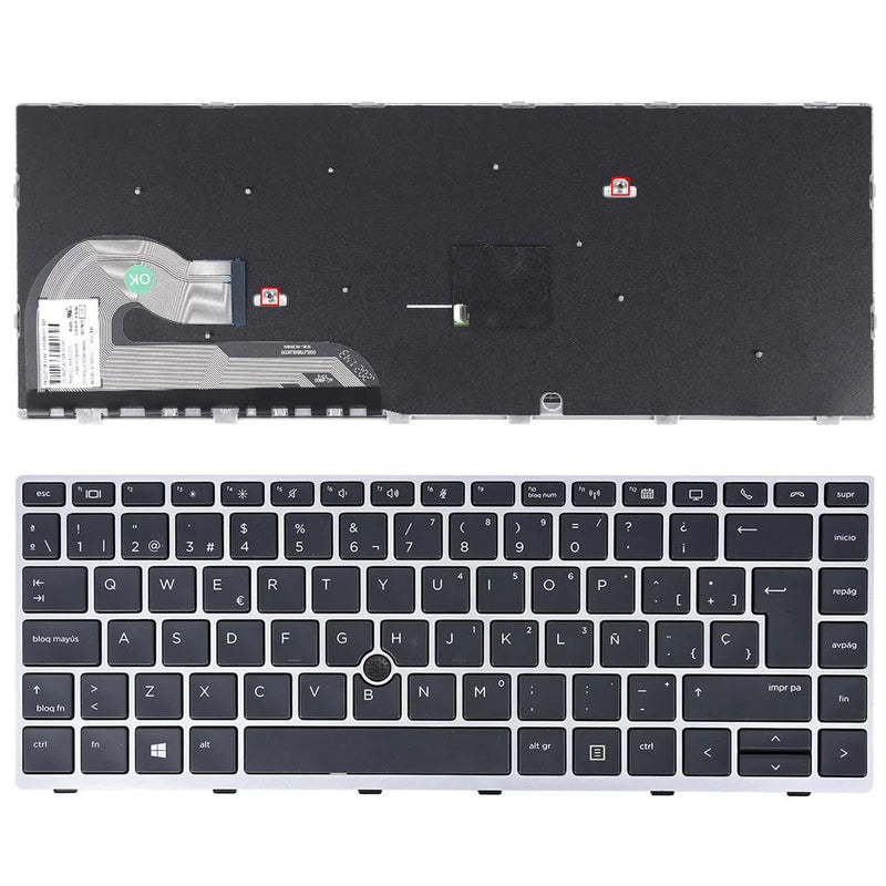 Keyboard Laptop HP Elitebook 840 G5 846 G5 840 G6 Silver