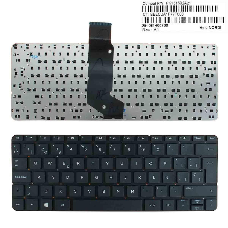 Keyboard Laptop HP Pavilion 11-N Black Without Frame