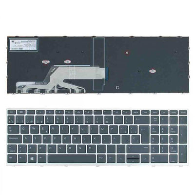 Keyboard Laptop HP Probook 450 G5 455 G5 470 G5 Black With Frame Silver — image 1