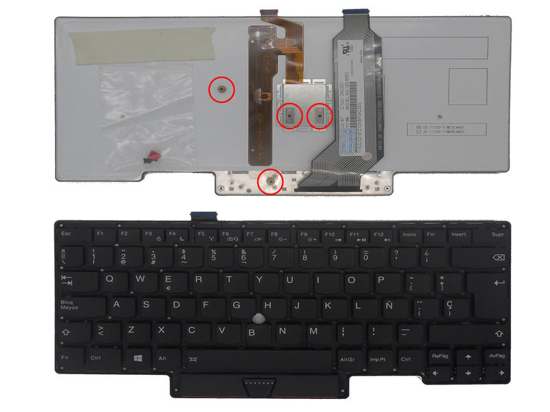 Keyboard Laptop Lenovo Thinkpad X1 Carbon Gen 1 Retroiluminación
