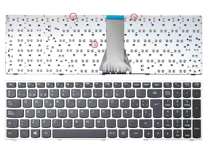 Keyboard Laptop Lenovo G50-70 Silver