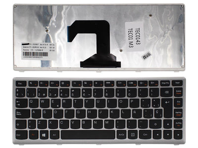 Keyboard Laptop Lenovo U410 Silver Spanish — image 1