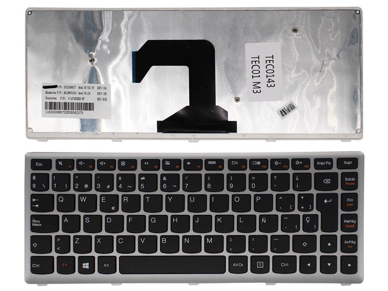 Keyboard Laptop Lenovo U410 Silver Spanish