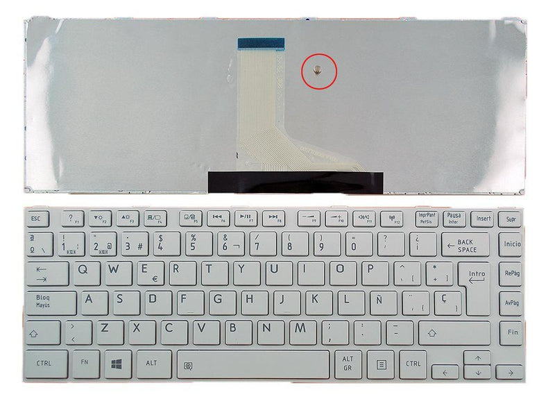 Keyboard Laptop Toshiba L830 L840 White