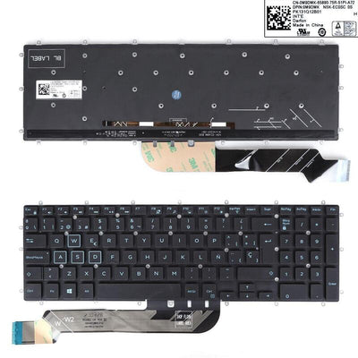 Keyboard Retroiluminado Laptop Dell 7566 14-0037A-WX01-K31 PK131Q12B01 0M9DMK — image 1