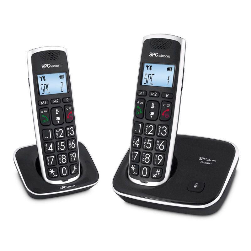 Spc Phone Wireless Comfort Kaiser 7609N Pack Duo Black