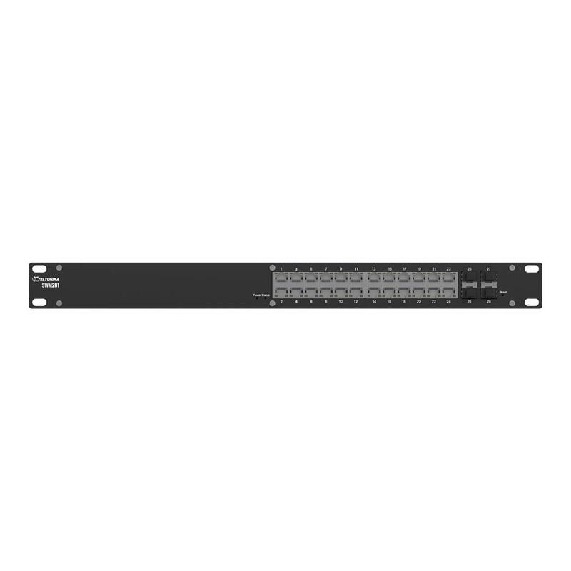 Teltonika SWM281 L2 + Managed Switch, 19 Rack, 24XGBE, 4XSFP
