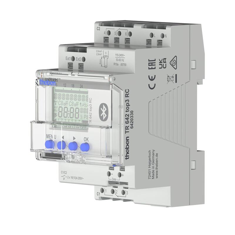 Theben Zeitschaltuhr TR642TOP3 Ble Rc Digital Astro Jahresprogramm 2K 3TE