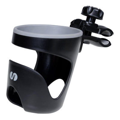 Stroller Cup Holder with Screw Clamp – Black