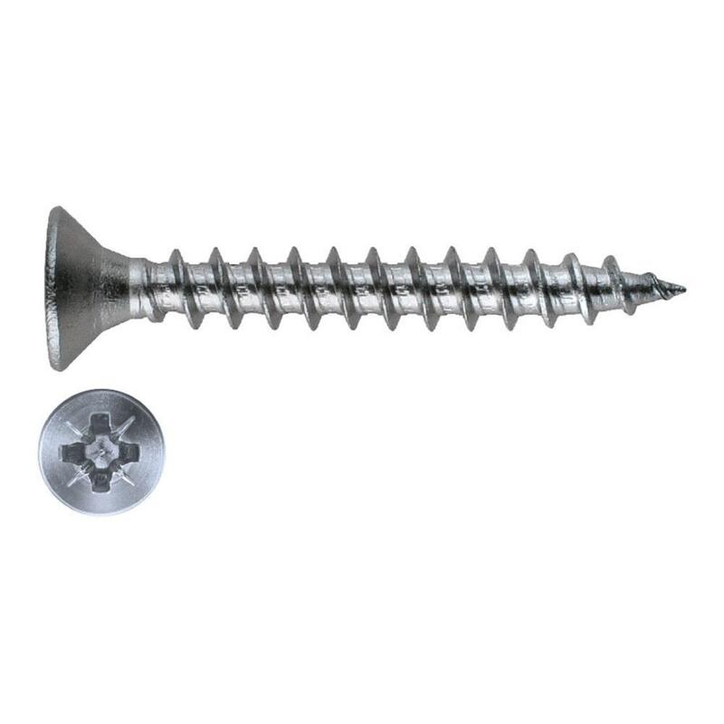 Tirafondo DIN-7505-A, Cabeza Avellanada PZ2, Zincado CR-3, 5,0 X 60MM, Box 250 Units
