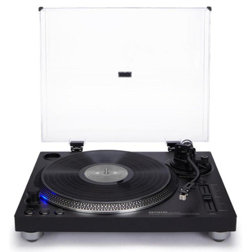 Aiwa Tocadiscos Bluetooth APX-1200BT/Bk Bt 5.1 33/45 Rpm Recording USB Plate Aluminium Colour Black — image 1
